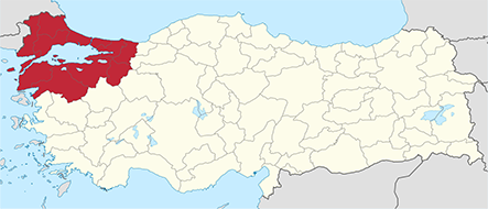 Marmararegions Karte
